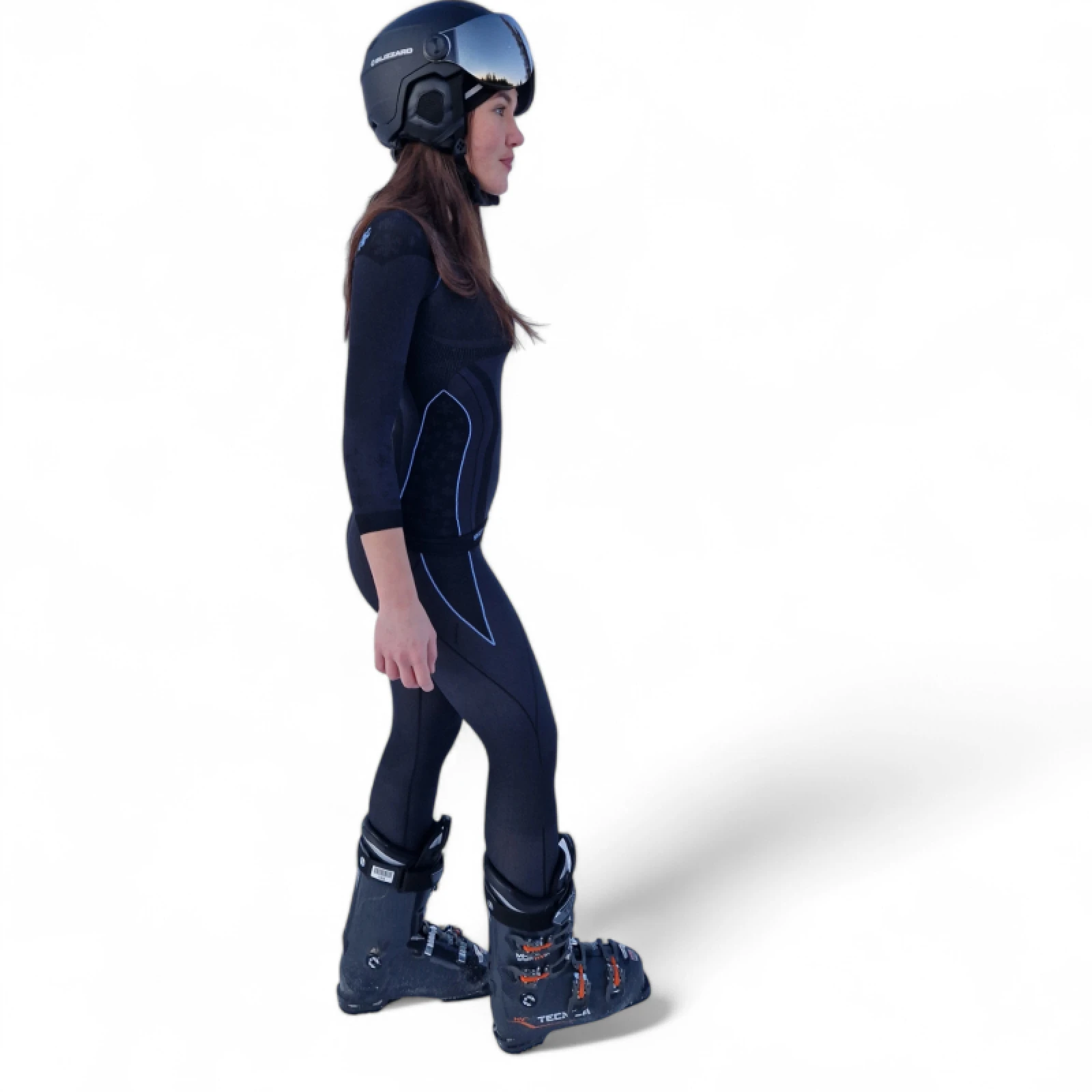 Dámské termo kalhoty BLIZZARD Viva long pants, anthracite light blue · záber 5