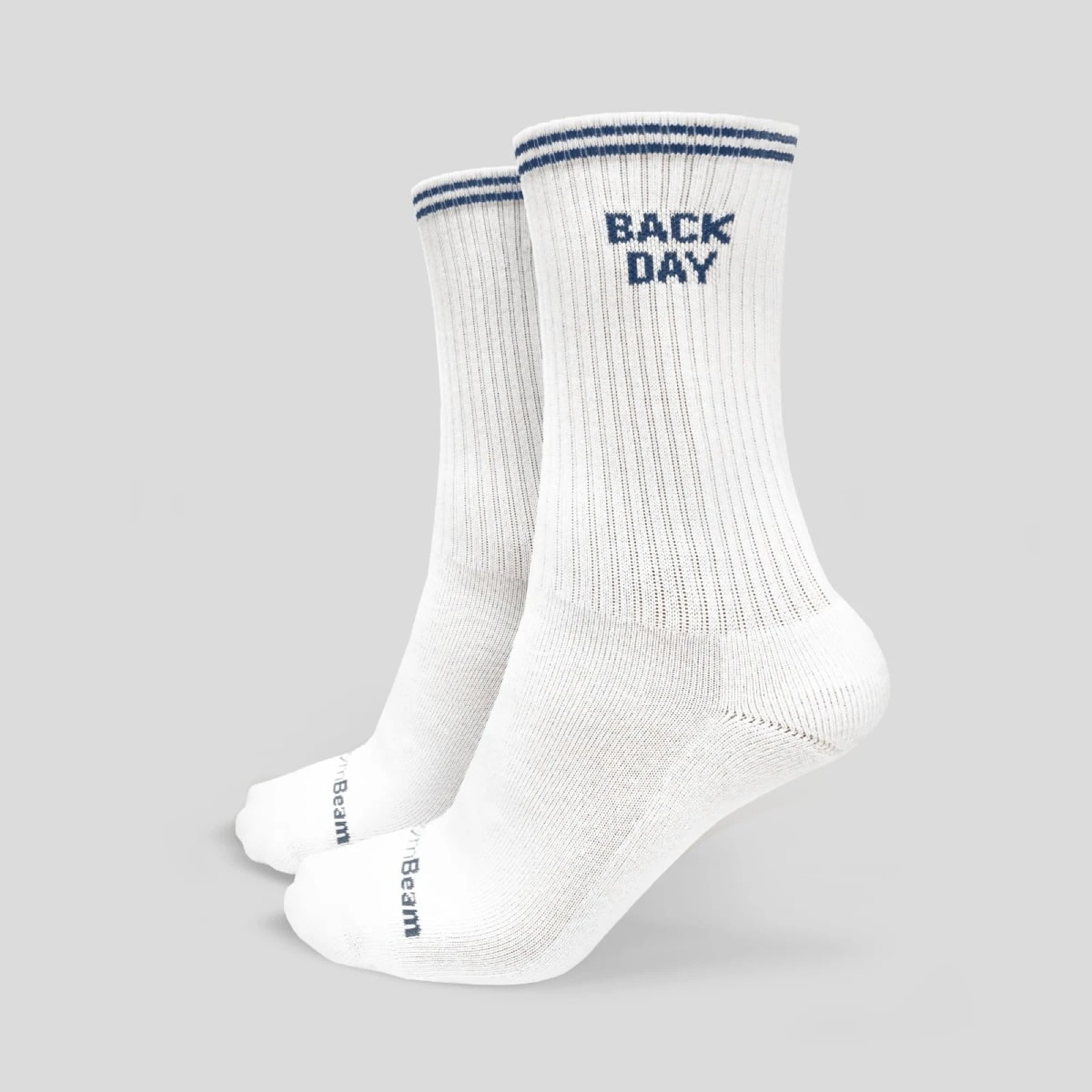 GymBeam GymRat Socks 3Pack White - Barva: biela · záber 5