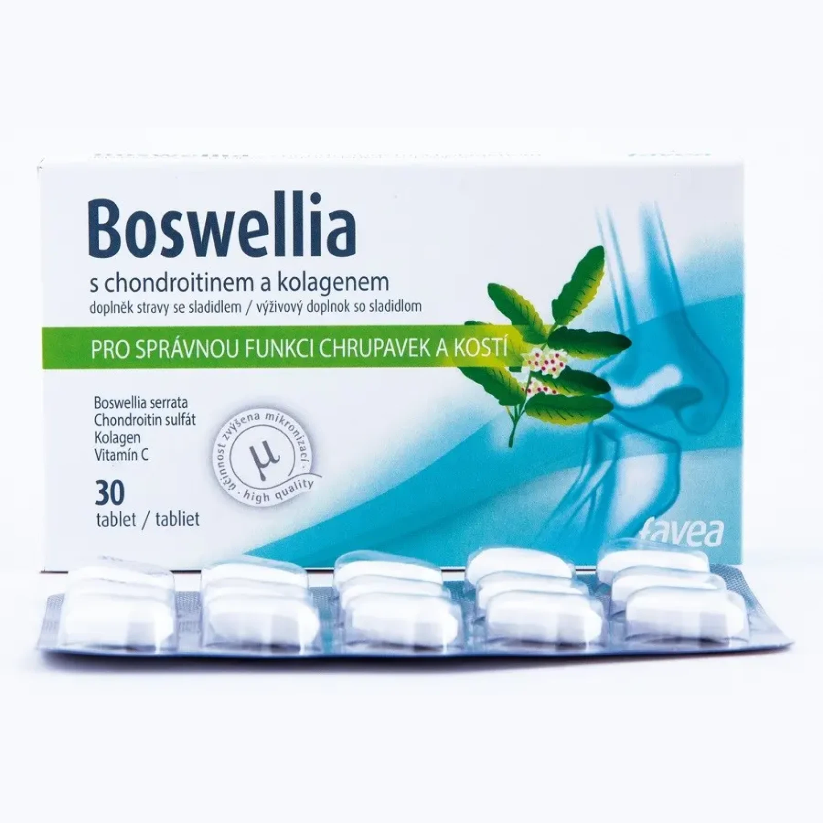Favea Boswellia s chondroitinem a kolagenem 30 tablet · záber 1