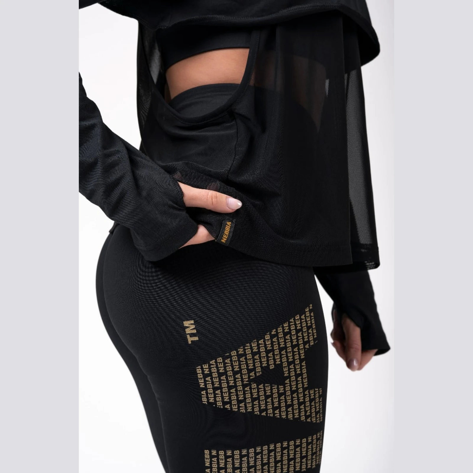 NEBBIA Sportovní Top Intense Mesh Black · záber 3