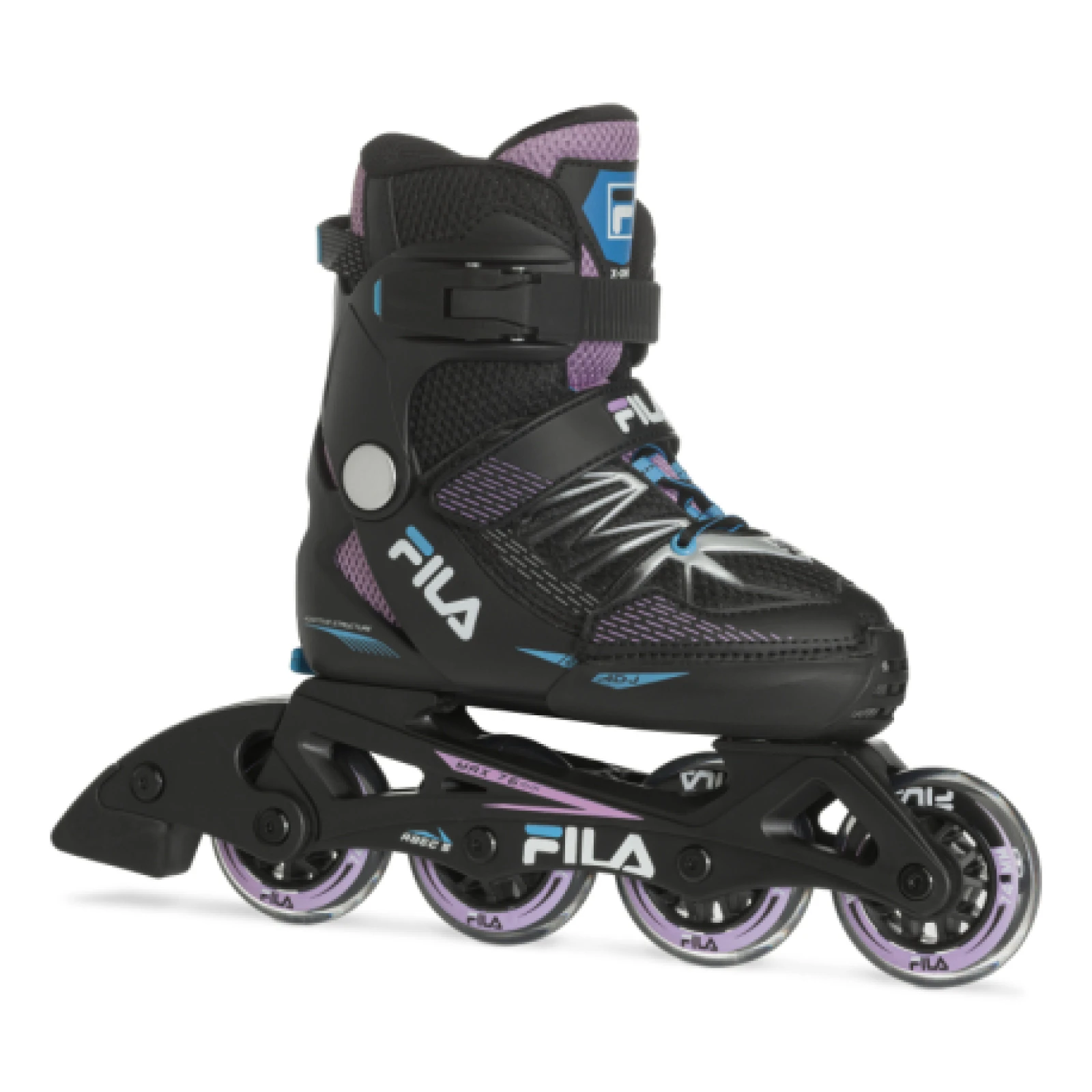 Juniorské kolečkové brusle FILA SKATES X-ONE G BLACK PINK LIGHTBLUE · záber 1