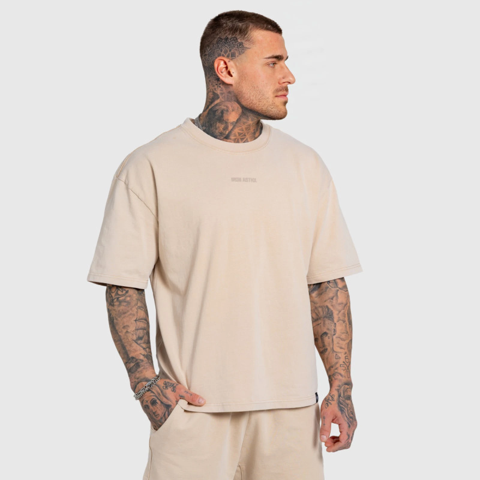 Pánská souprava Iron Aesthetics X Washed, béžová · záber 4