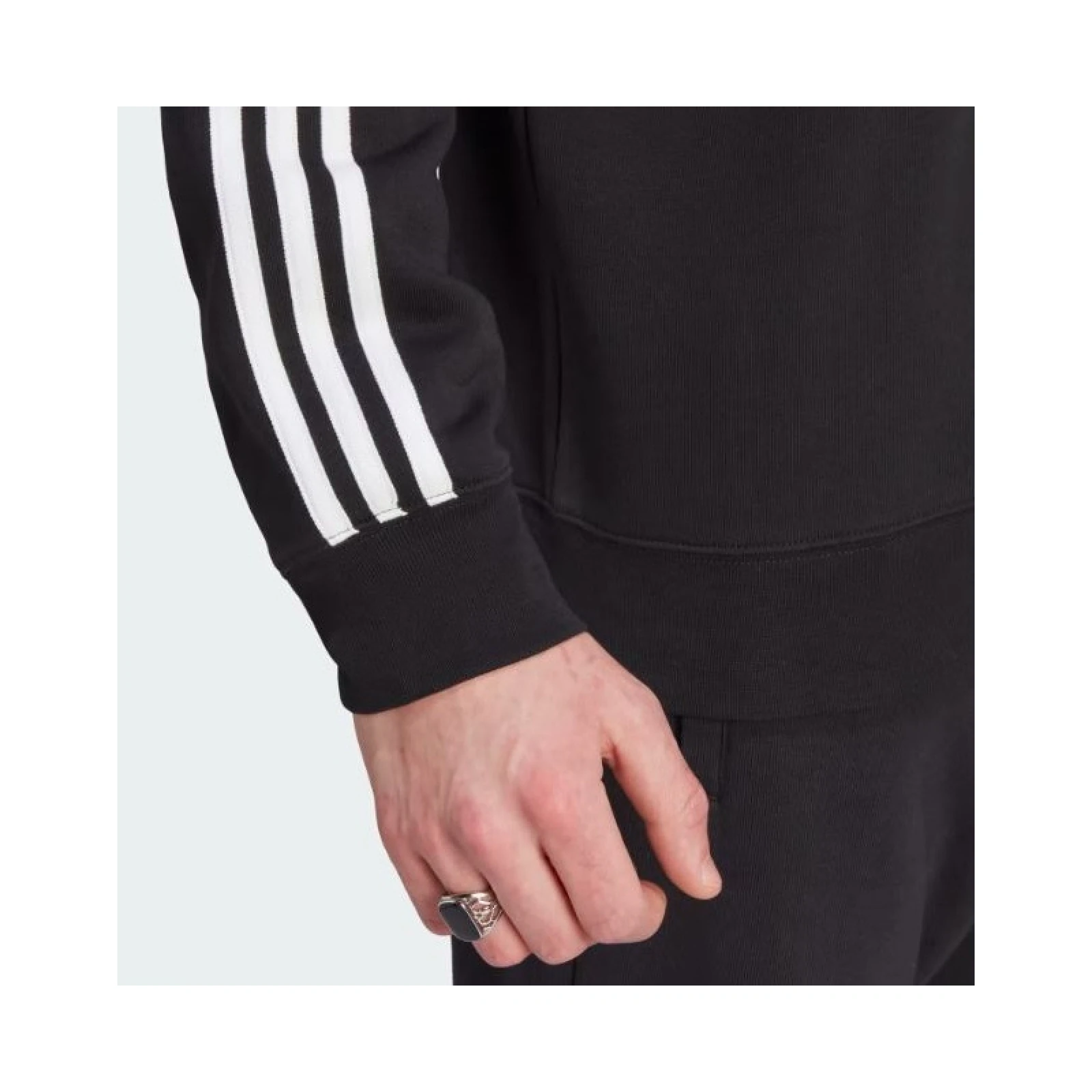 Pánská mikina ADIDAS ORIGINALS 3-STRIPES CREW-IM2087-black · záber 5
