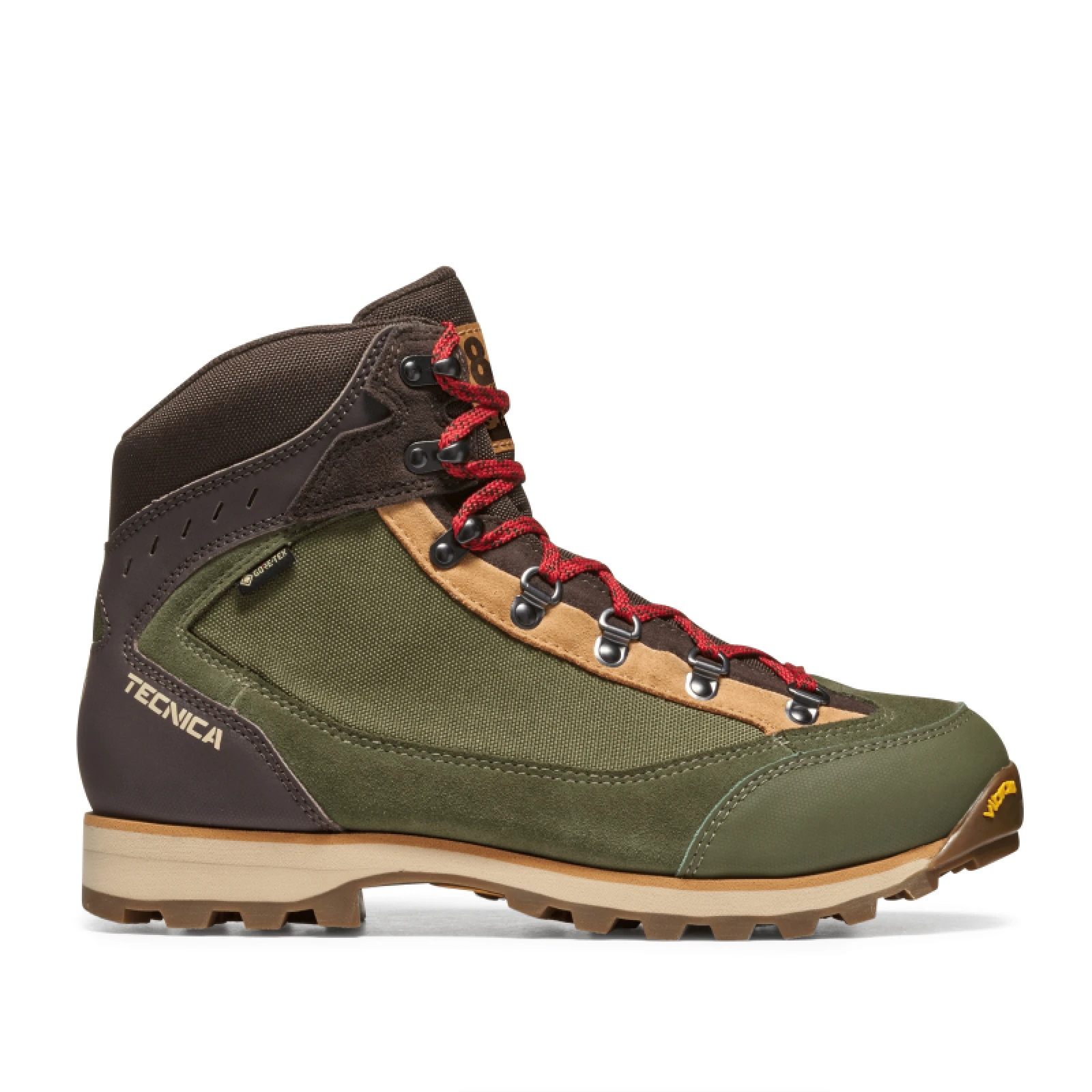 Pánská kotníková turistická celokožená obuv TECNICA Makalu 85 GTX Ms, dark green red · záber 2