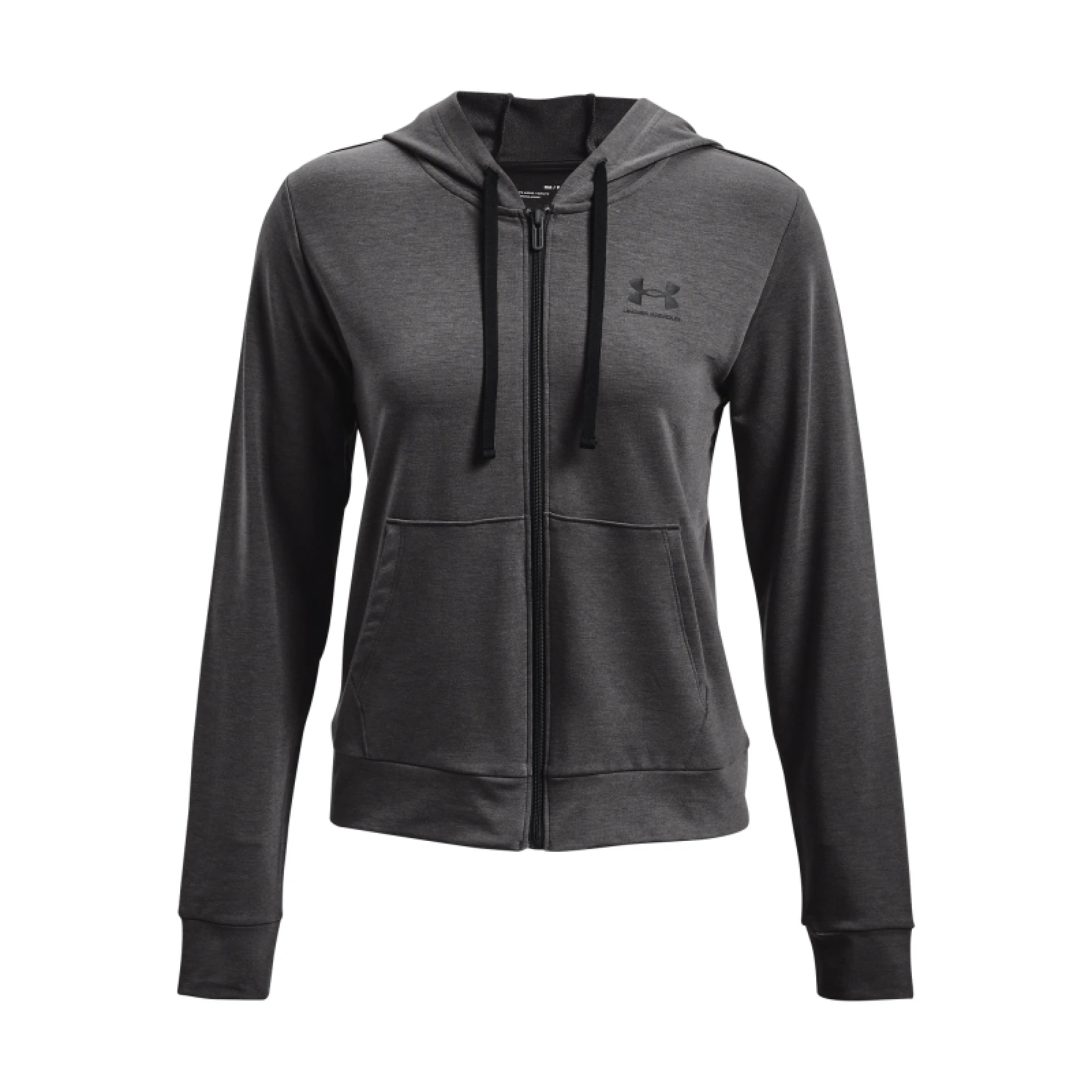 Dámská mikina se zipem UNDER ARMOUR Rival Terry FZ Hoodie-GRY · záber 3