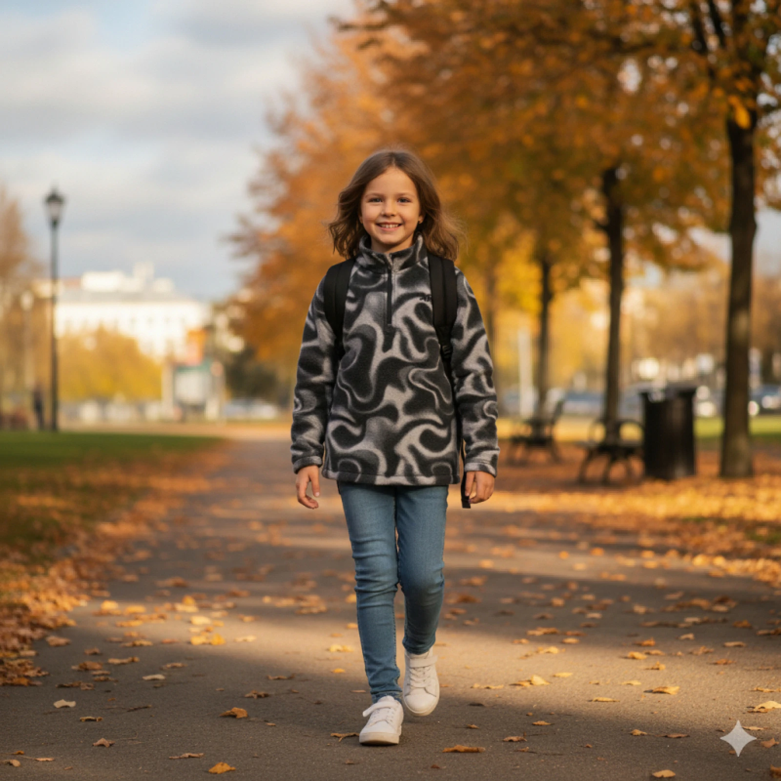 Dívčí lyžařská fleece mikina 4F JUNIOR FLEECE UNDERWEAR F061-4FJWAW25UFLEF061-93A-MULTICOLOUR 3 ALLOVER · záber 4