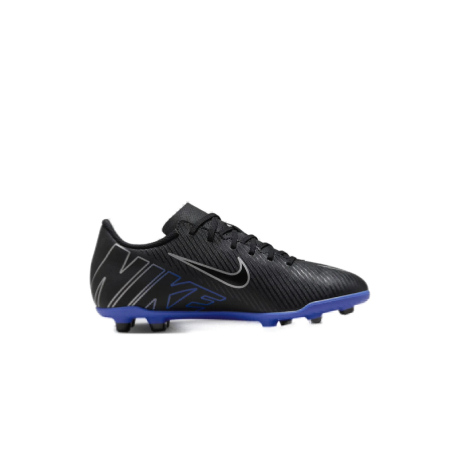 Chlapecké fotbalové kopačky outdoorové NIKE Mercurial Vapor 15 Club Jr FG black hyper royal chrome · záber 1