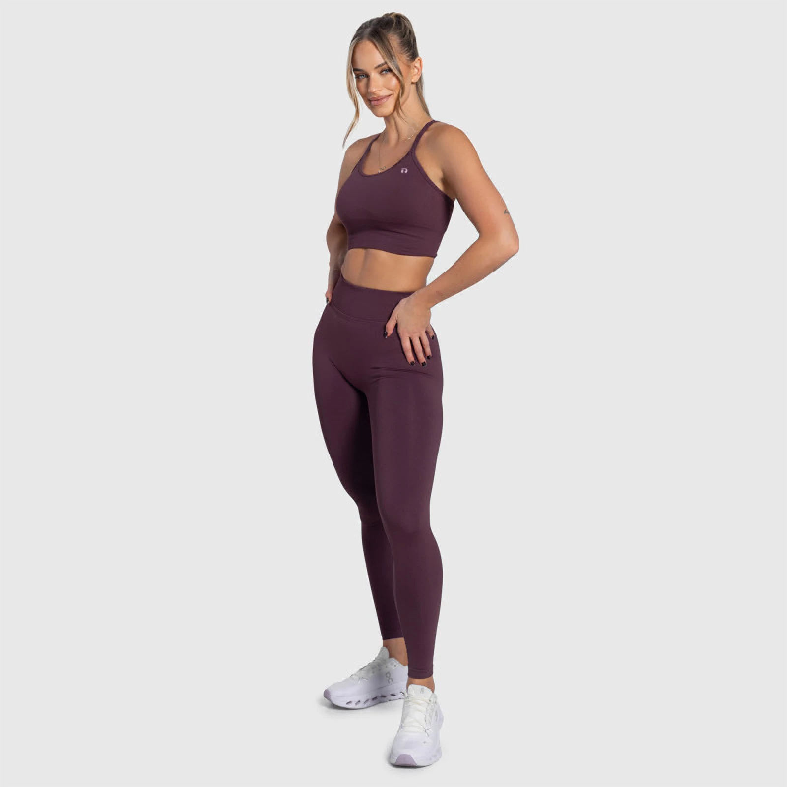 Fitness souprava Iron Aesthetics Ultimate, plum · záber 2