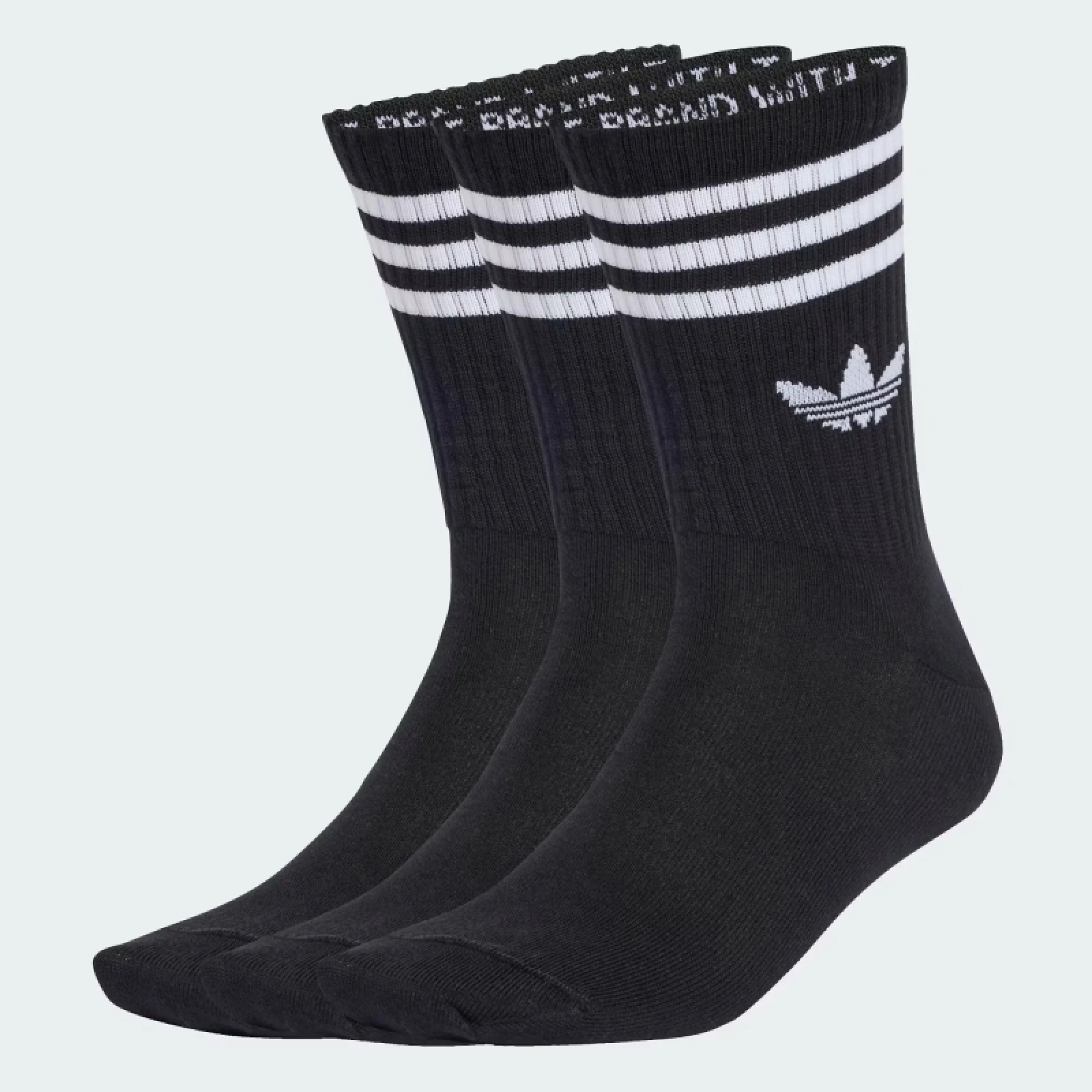 Ponožky ADIDAS ORIGINALS 3 PACK-CREW S BLACK BLACK BLACK · záber 2