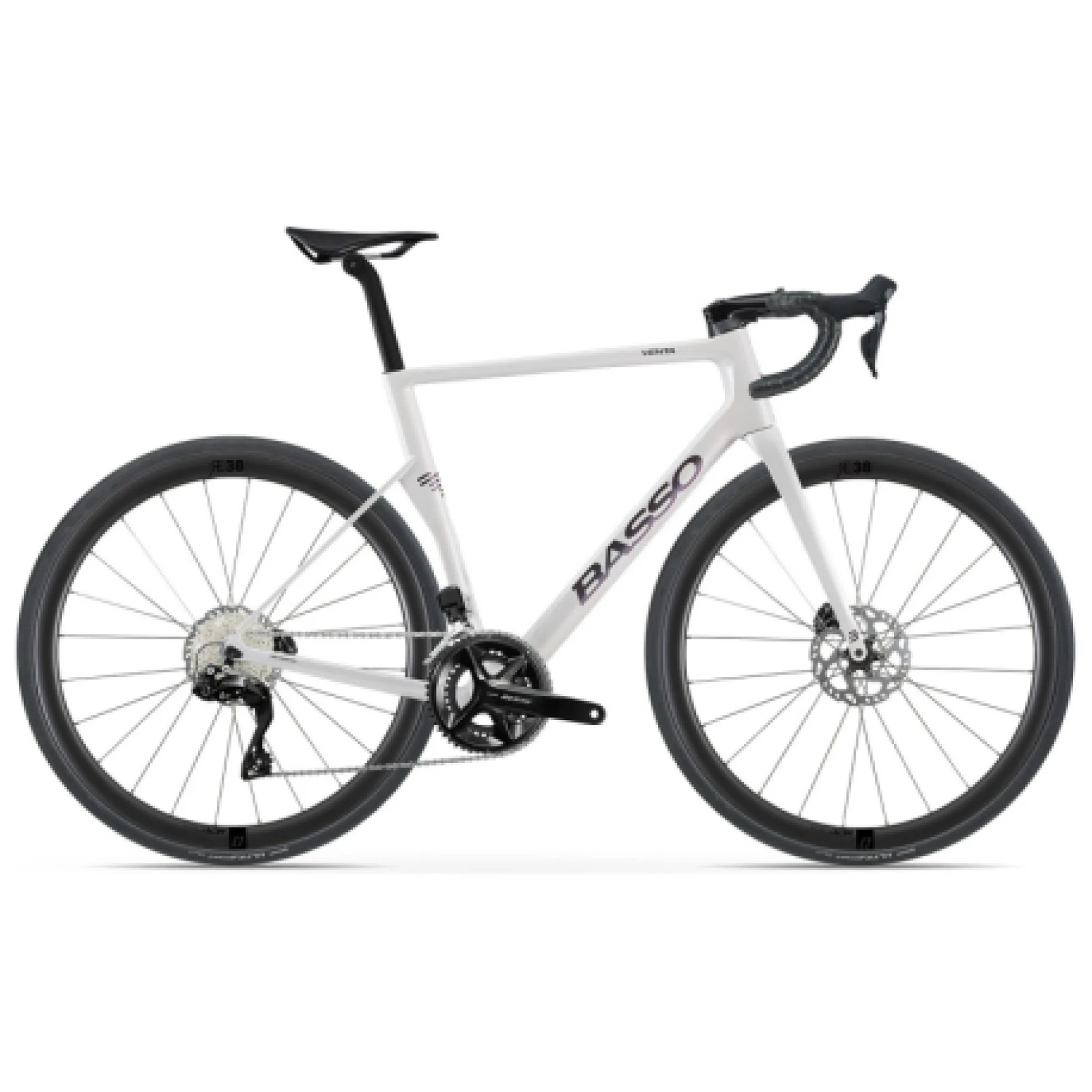 Silniční kolo BASSO Venta R, Shimano 105 DI2, Microtech RE38, pearl white · záber 1