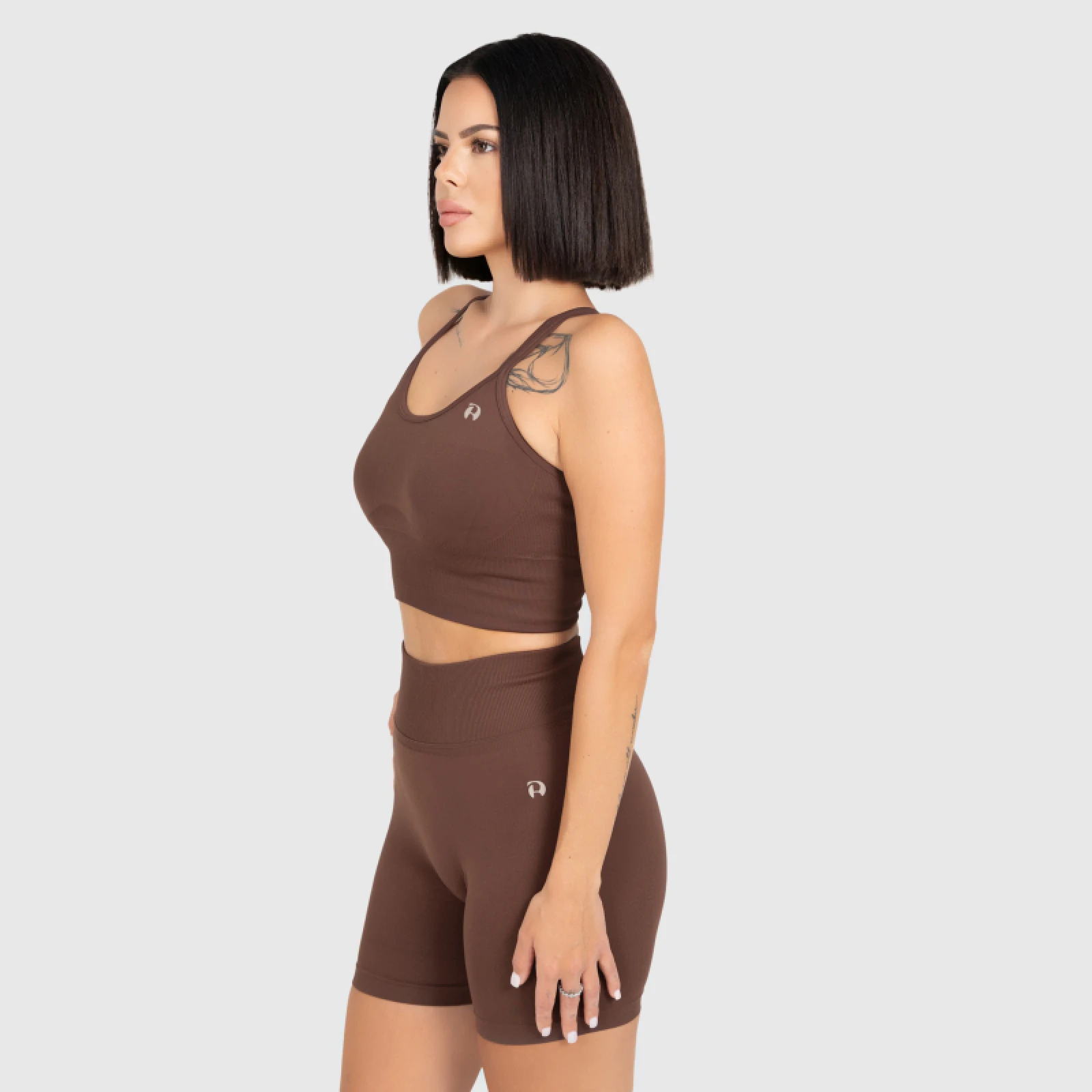 Dámská sportovní souprava Iron Aesthetics Ultimate short, hnědá · záber 4