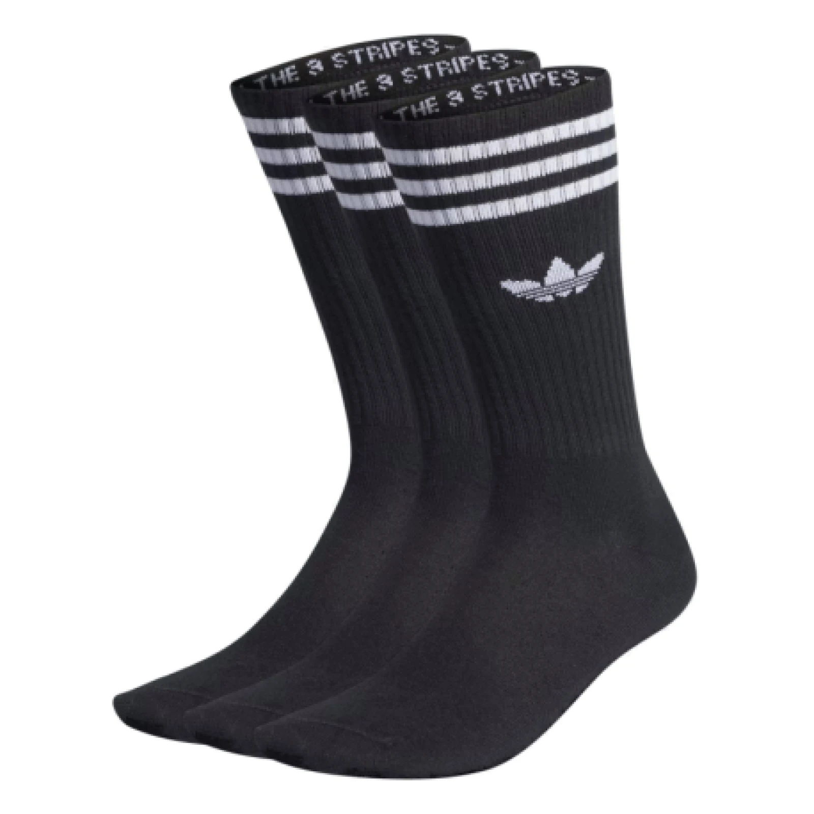 Ponožky ADIDAS ORIGINALS 3 PACK-SOLID CREW SOCK BLACK WHITE · záber 1