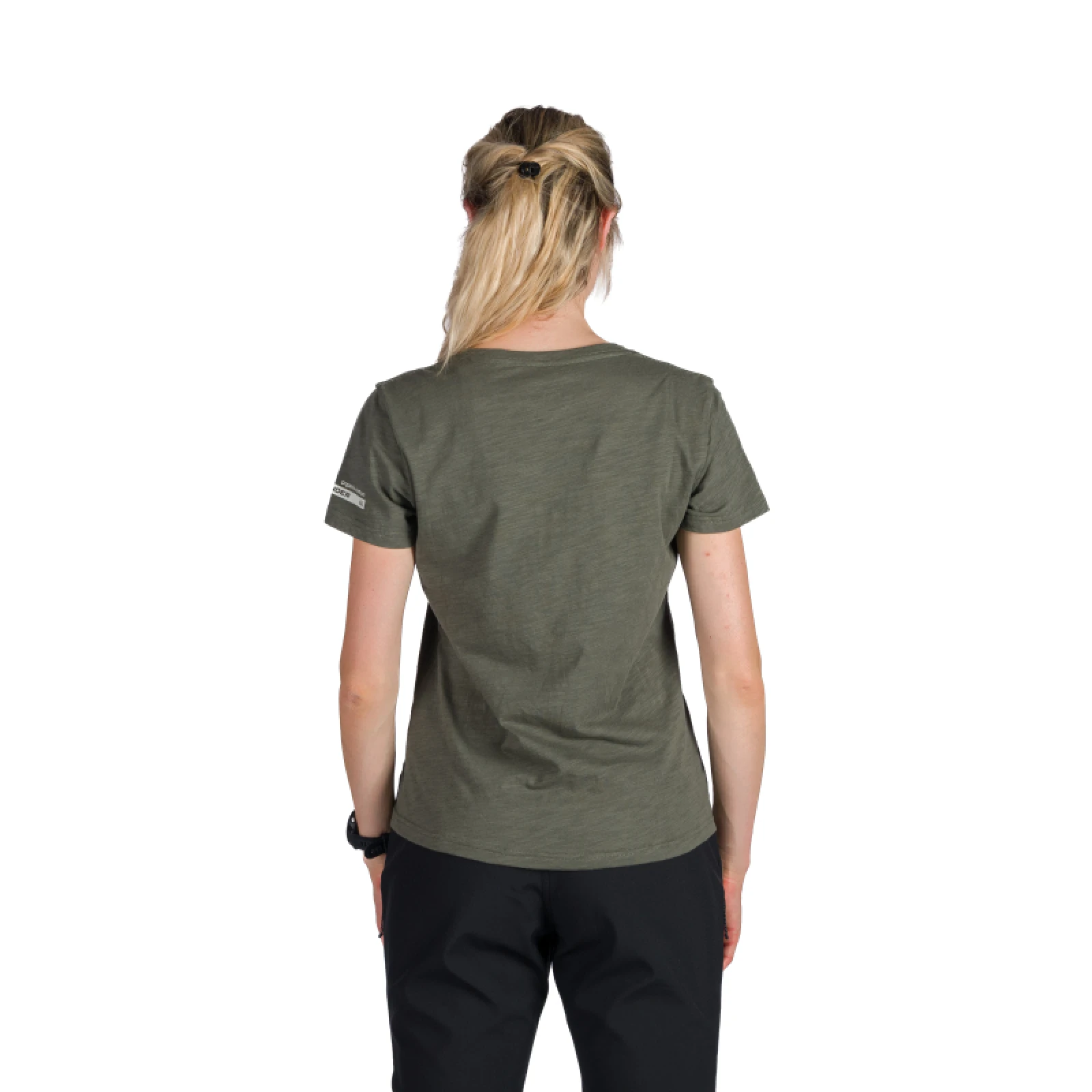 Dámské turistické tričko s krátkým rukávem NORTHFINDER AMIE-300darkgreen · záber 3