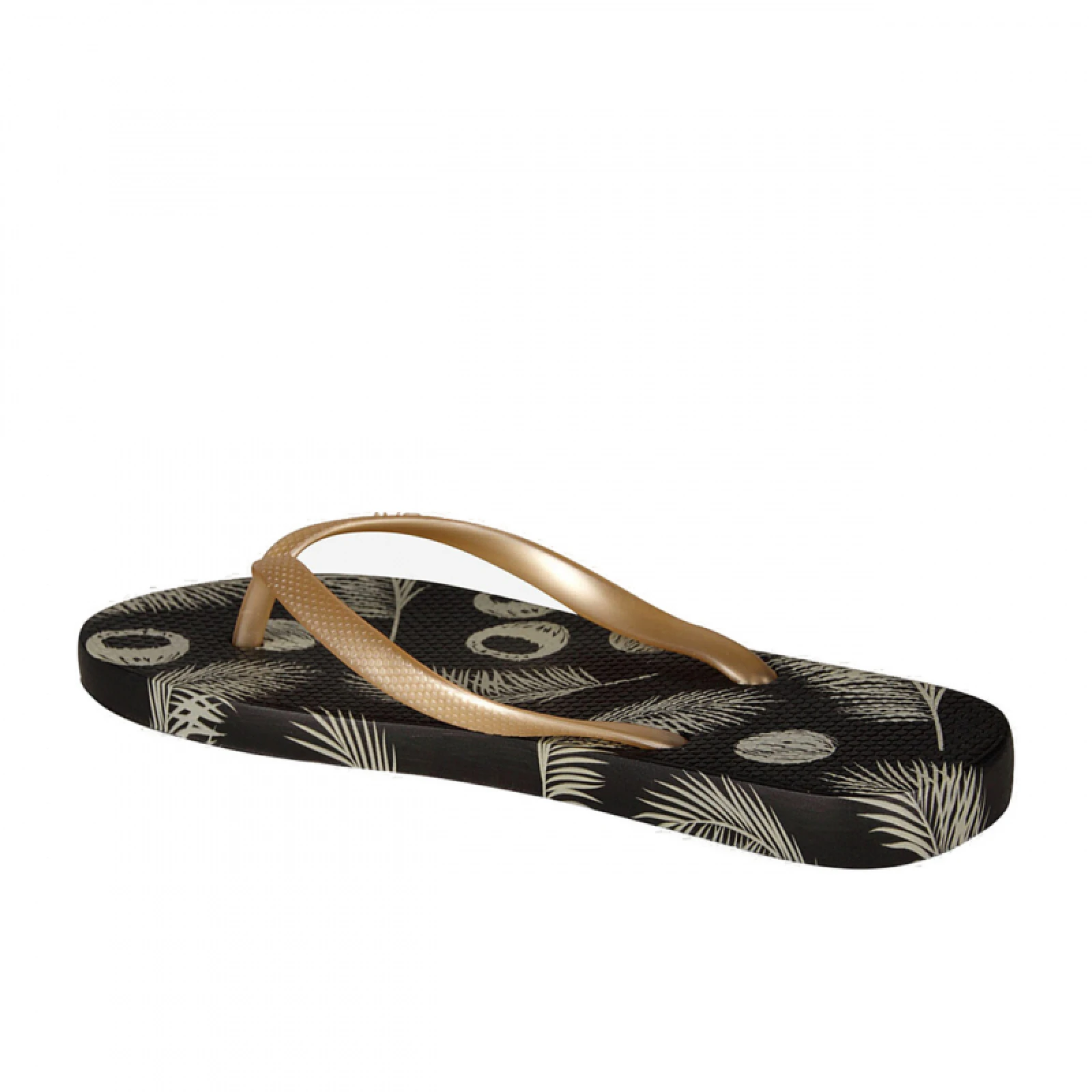 Dámské žabky (plážová obuv) COQUI Kaja Printed black gold · záber 4