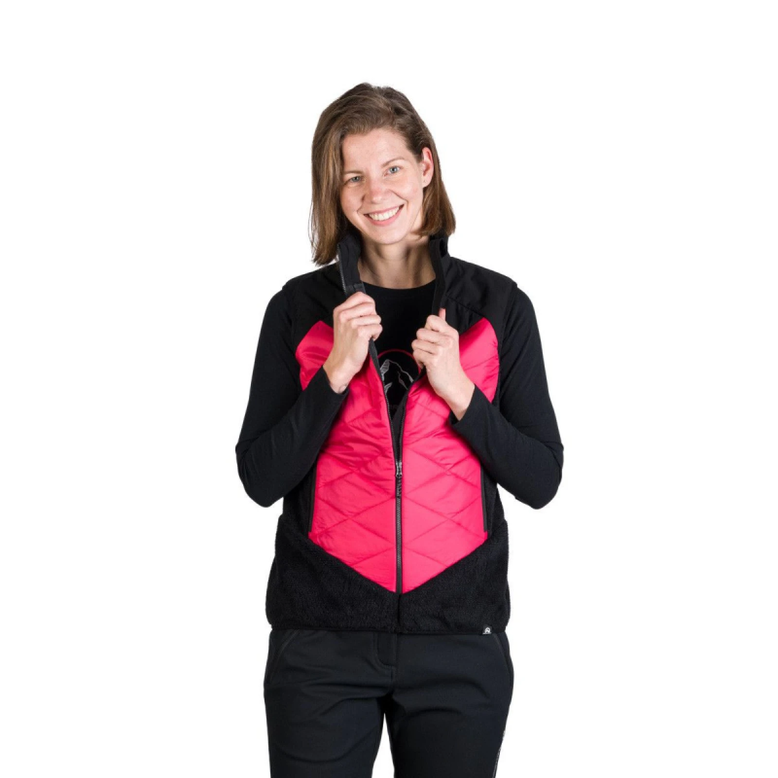 Dámská turistická vesta NORTHFINDER MARIANNE-276blackpink · záber 2