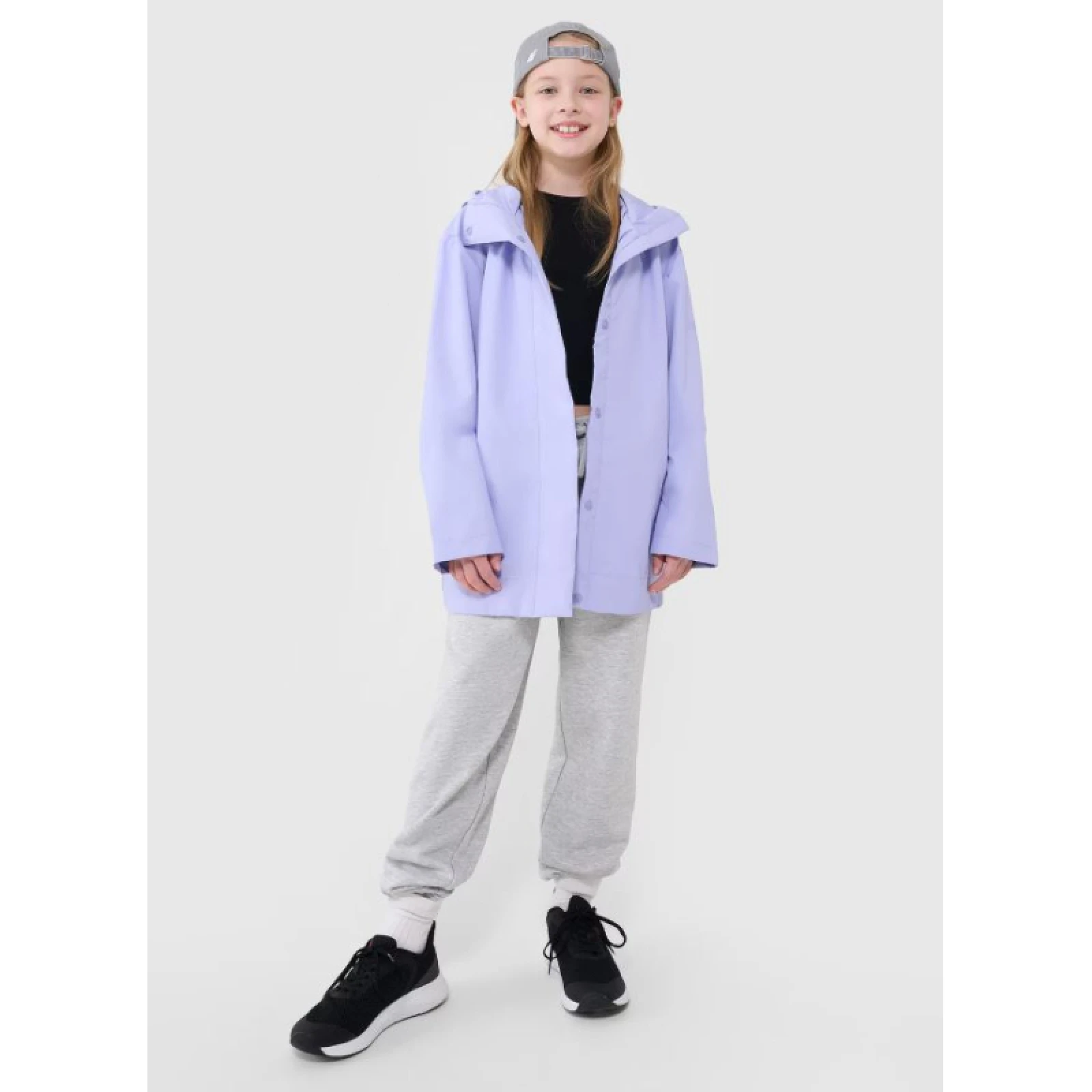 Dívčí pláštěnka 4F JUNIOR JACKET U213-52S-LIGHT VIOLET · záber 5