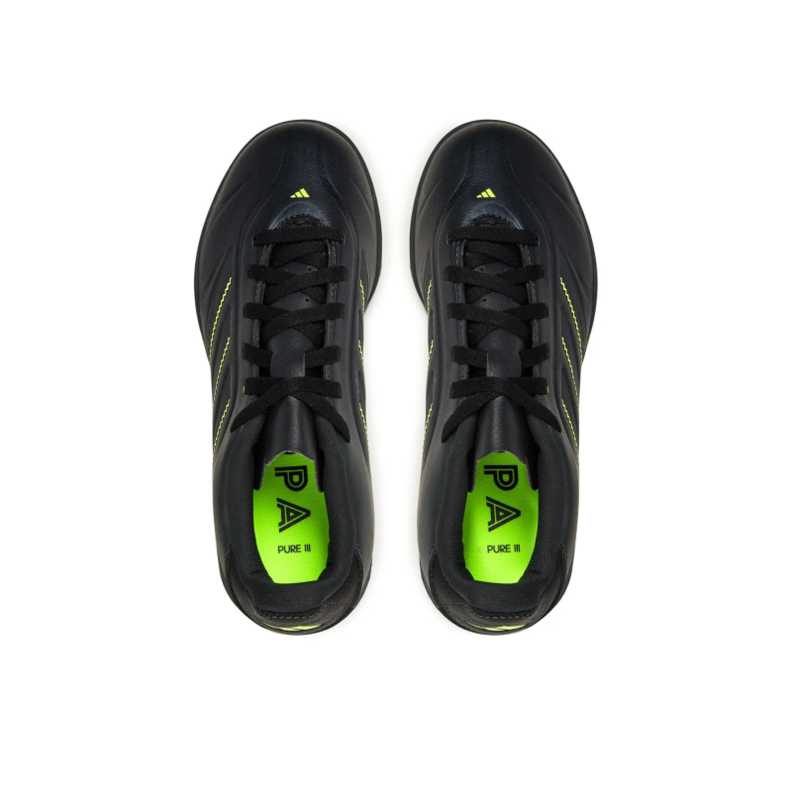 Chlapecké fotbalové kopačky halové ADIDAS Copa Pure III Club K IN core black dgh solid grey lucid lemon · záber 2