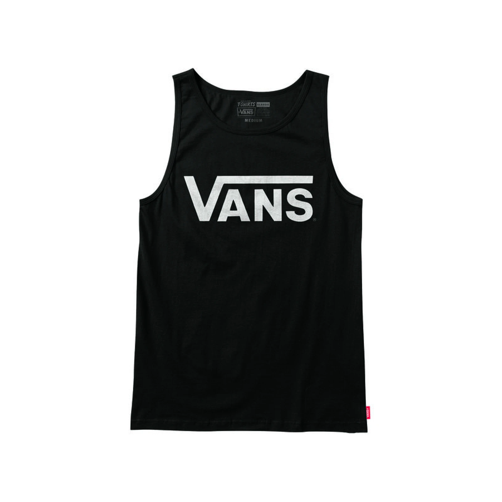 Pánské tričko s krátkým rukávem VANS CLASSIC TANK-BLACK-WHITE · záber 4