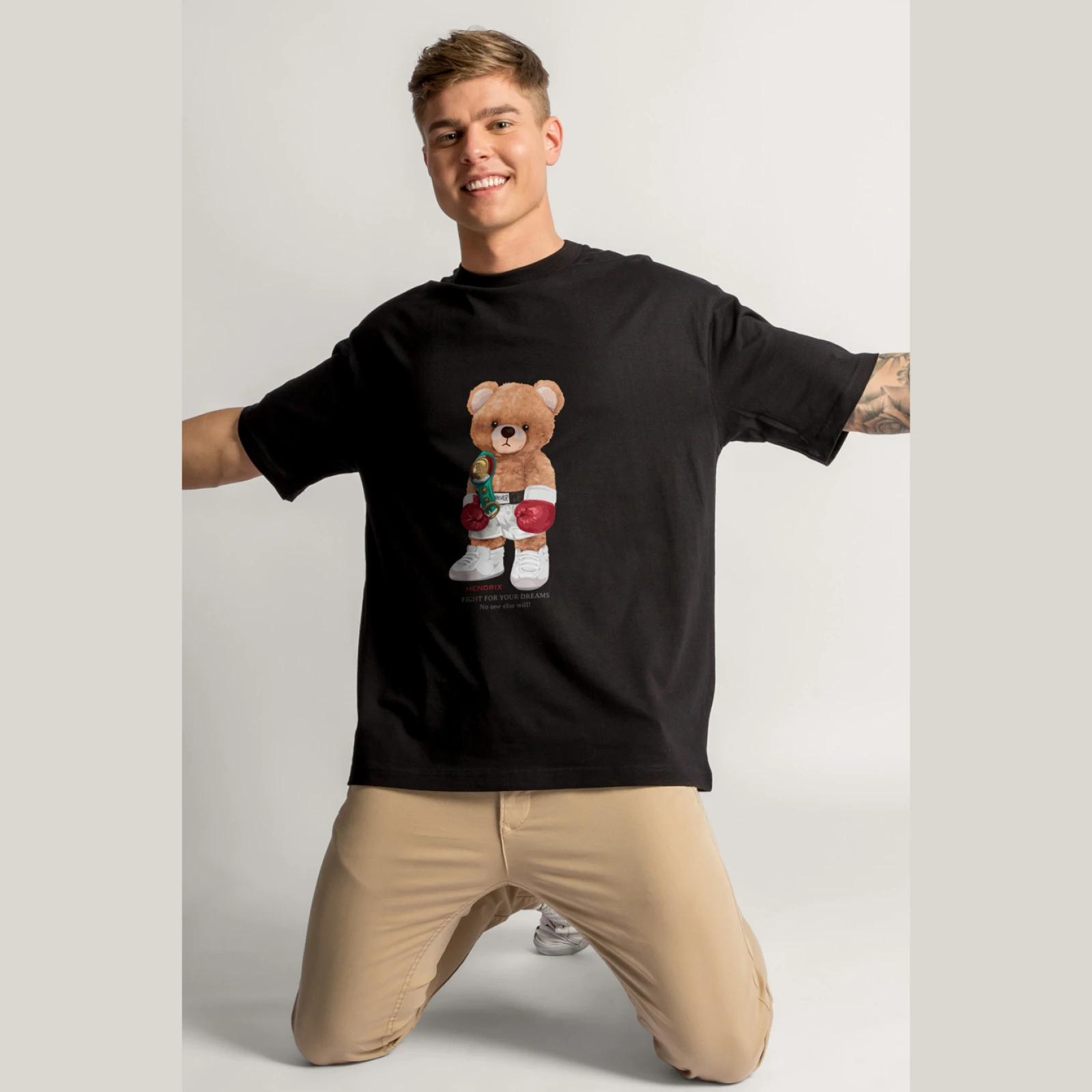 Oversized Tričko, Barva Bílá, s Potiskem Champion Teddy · záber 7
