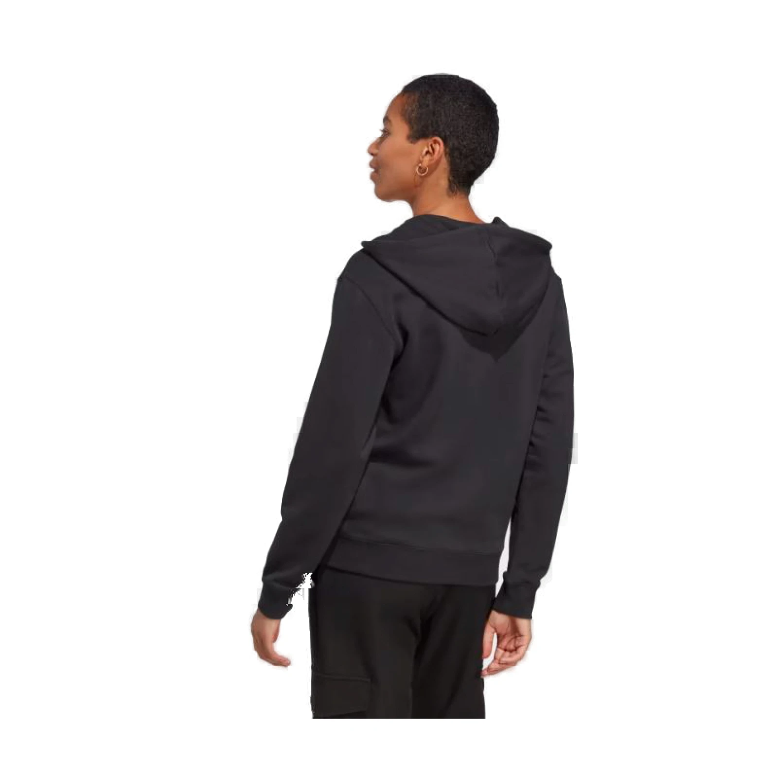 Dámská mikina se zipem ADIDAS W LIN FT FZ HD-IC6863-Black · záber 4