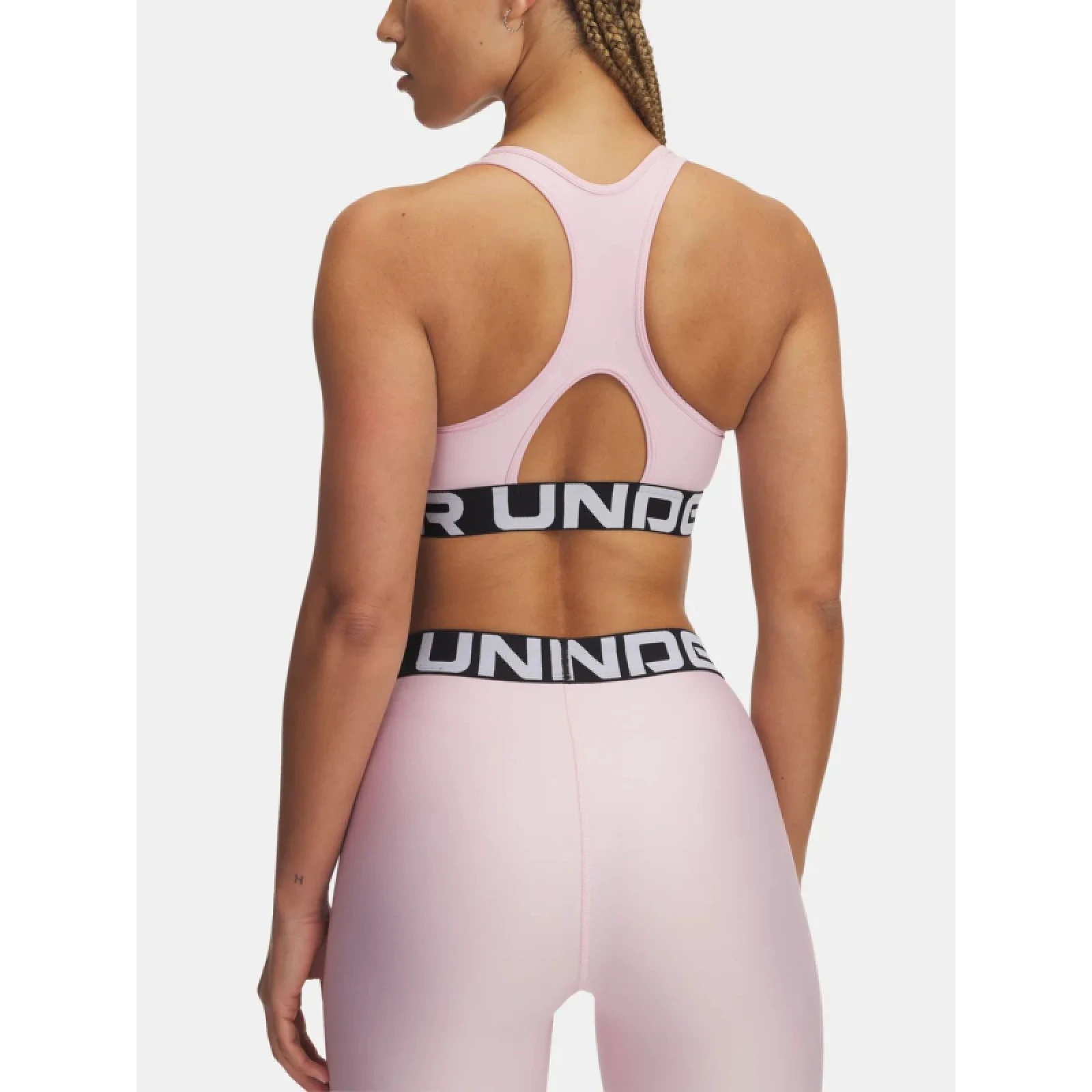 Dámská sportovní tréninková podprsenka UNDER ARMOUR UA HG Mid Branded-PNK · záber 2