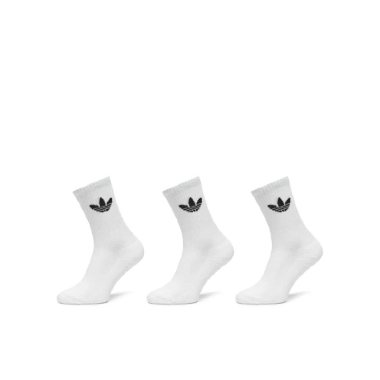 Ponožky ADIDAS ORIGINALS 3 PACK-CusTre Crw Sck WHITE BLACK · záber 1