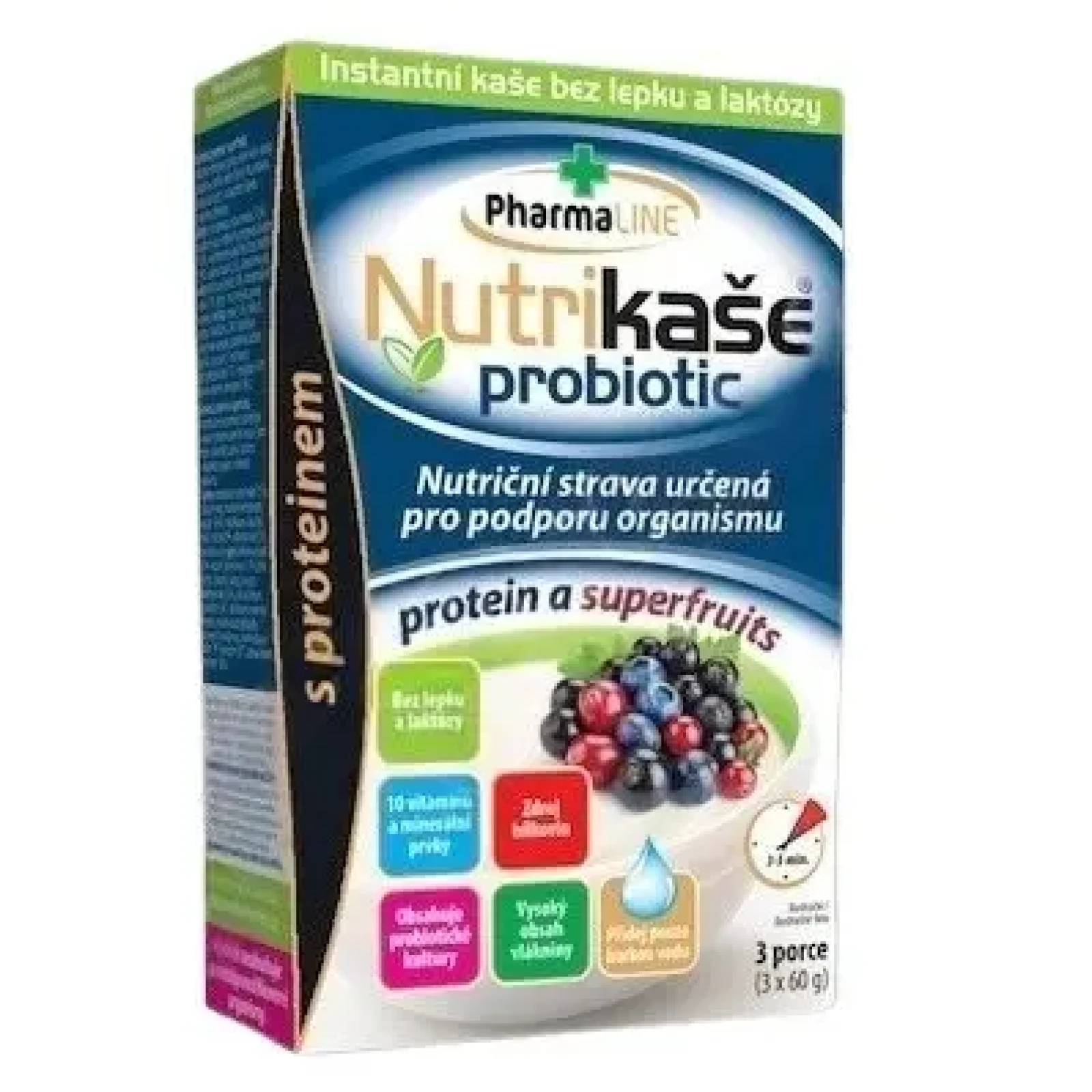 Nutrikaše probiotic protein a superfruits 3x60g · záber 1