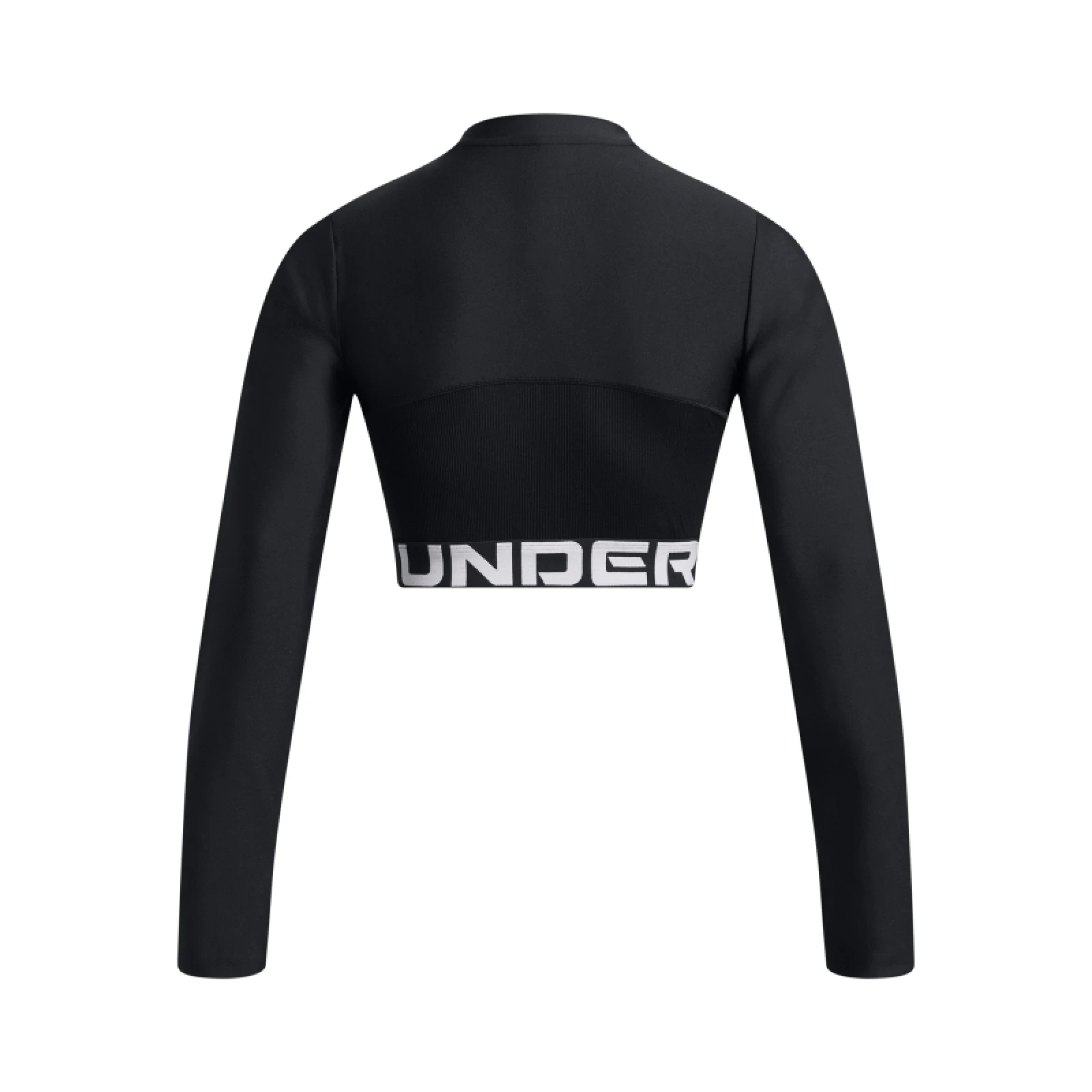 Dámské tréninkové tričko s dlouhým rukávem UNDER ARMOUR HeatGear Rib 1 4 Zip LS-BLK · záber 4