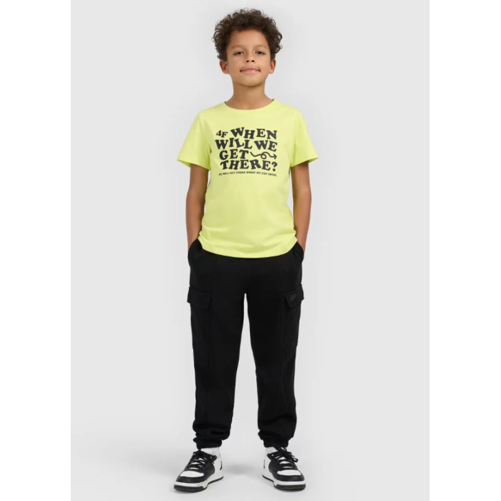 Chlapecké tričko s krátkým rukávem 4F JUNIOR TSHIRT M2816-73S-LIGHT LEMON · záber 5