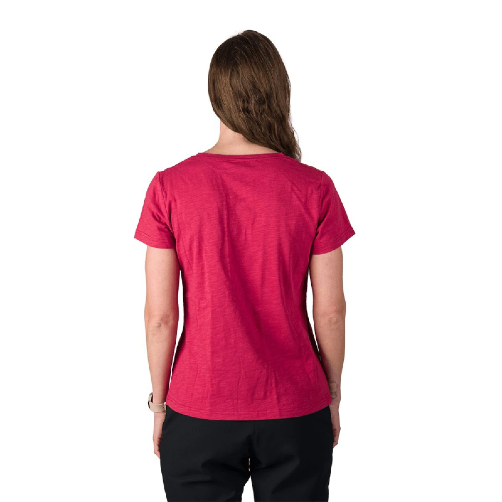Dámské turistické tričko s krátkým rukávem NORTHFINDER HELENA-510cherry · záber 5