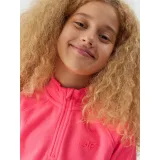 Dívčí lyžařská fleece mikina 4F JUNIOR FLEECE UNDERWEAR-JAW23UFLEF033-55S-HOT PINK · záber 5