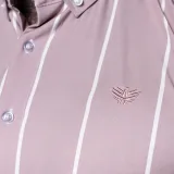 Strečová košile Iron Aesthetics Short Stripe, světle fialová · záber 5