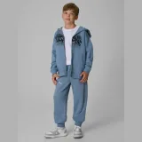 4F Mikina tepláková loose s kapucí chlapecká - denim 122/128 (6-8 let) · záber 2