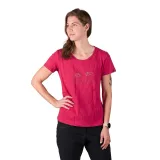 Dámské turistické tričko s krátkým rukávem NORTHFINDER HELENA-510cherry · záber 2