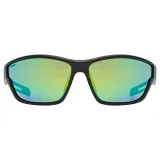 Cyklistické brýle UVEX brýle Sportstyle 806 Black Matt Mirror Green · záber 4