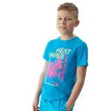 Chlapecké tričko s krátkým rukávem 4F JUNIOR TSHIRT-4FJWSS24TTSHM1137-33S-BLUE · záber 1