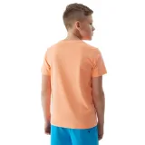Chlapecké tričko s krátkým rukávem 4F JUNIOR TSHIRT-JWSS24TTSHM1137-70N-ORANGE NEON · záber 2