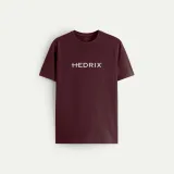 Tričko, Barva Bordó , s Potiskem Hedrix Logo · záber 1