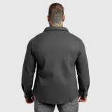 Pánská plstěná košile Iron Aesthetics Felted, šedá · záber 4