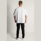 Oversized Tričko, Barva Bílá, s Potiskem Angry Smiley · záber 8