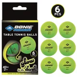 Míčky na stolní tenis SCHILDKROT Glow in the Dark Poly 40+ 6ks · záber 4