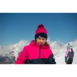 Dívčí zimní čepice COLOR KIDS Hat - Colorblock, fuchsia purple · záber 3