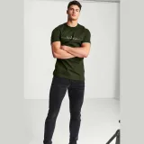 Tričko, Barva Khaki, s Potiskem Hedrix Pulse · záber 4