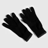 Pletené rukavice Iron Aesthetics Touch Screen, černé · záber 3