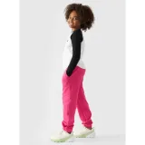 Dívčí tepláky 4F JUNIOR TROUSERS-JWAW24TTROF754-55S-HOT PINK · záber 2
