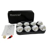 Pétanque sada MASTER 8 chromovaných koulí obal nylon · záber 2
