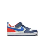 Chlapecká rekreační obuv NIKE Court Borough Low Recraft midnight navy hyper royal orange · záber 1