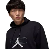 Pánská fleecová mikina s kapucí NIKE JORDAN SPRT CSVR GFX FLC PO 010 BLACK · záber 3