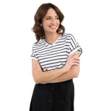 Dámské tričko s krátkým rukávem VOLCANO T-PORTO-700-BLACK · záber 1