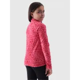 Dívčí lyžařská fleece mikina 4F JUNIOR FLEECE UNDERWEAR-JWAW24UFLEF051-62A RED ALLOVER · záber 4